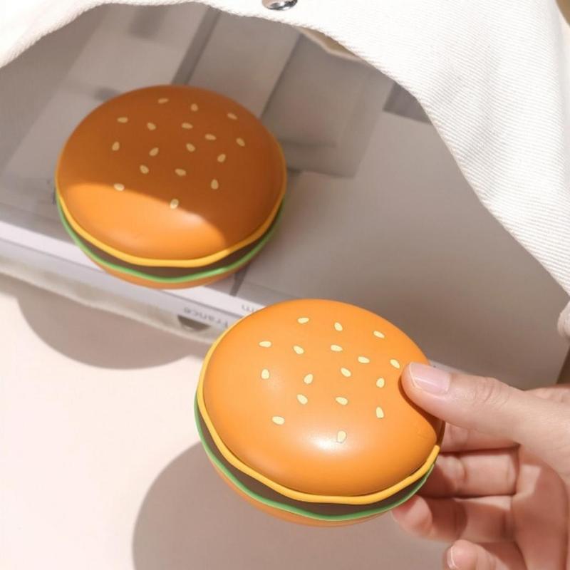 Burger Shaped Pill Box, 1 Count Portable Pill Storage Box, Cute Pill Organizer, Pill Storage Container for Home & Travel