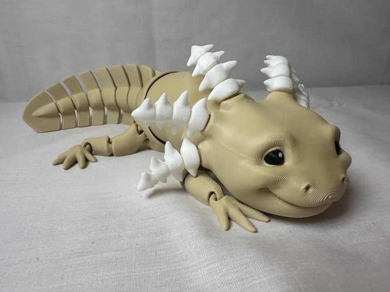 Articulated Axolotl 3D Printed Display Piece