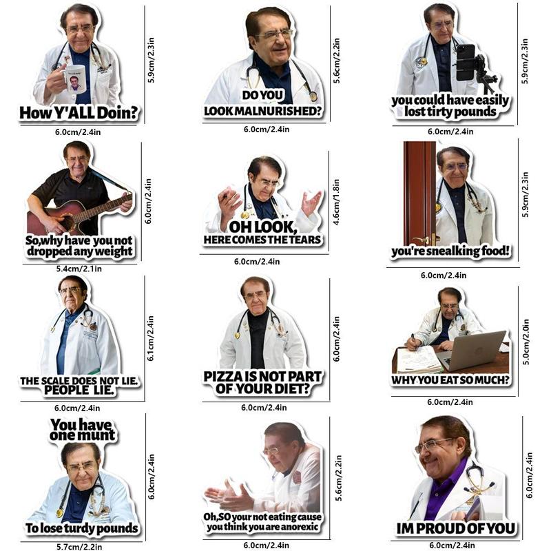 Funny Doctor Quotes Graphic Magnet, 12pcs set Inspirational Refrigerator Magnet, Kitchen Decoration for Home Office Dormitory