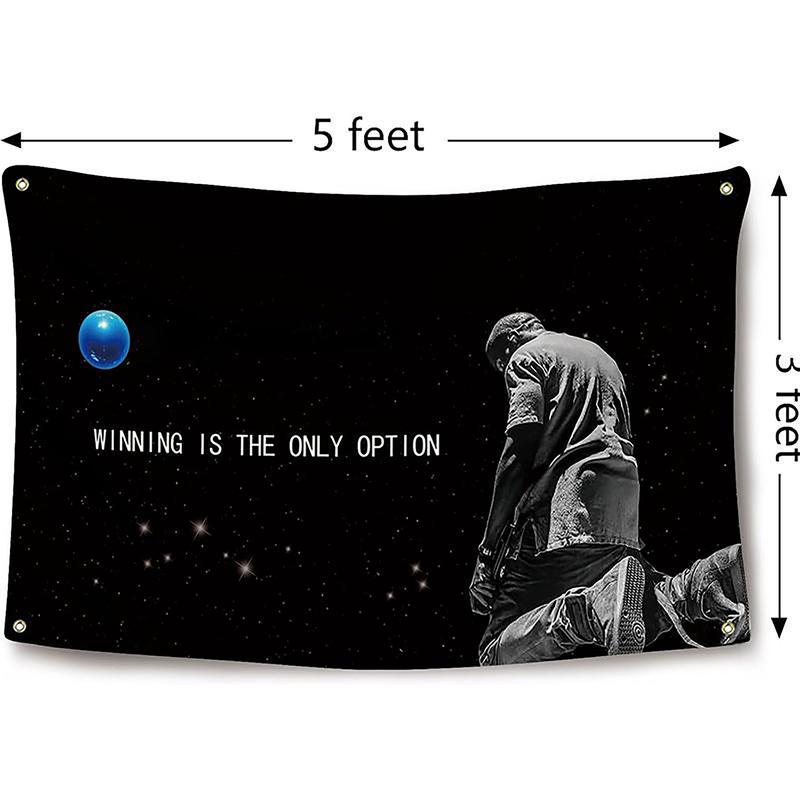 Rapper Wining is The Only Option 3x5Ft Flag Tapestry for Wall Hanging Man Cave College Dorm and Outdoor Decor Banner with 4 Brass Grommets