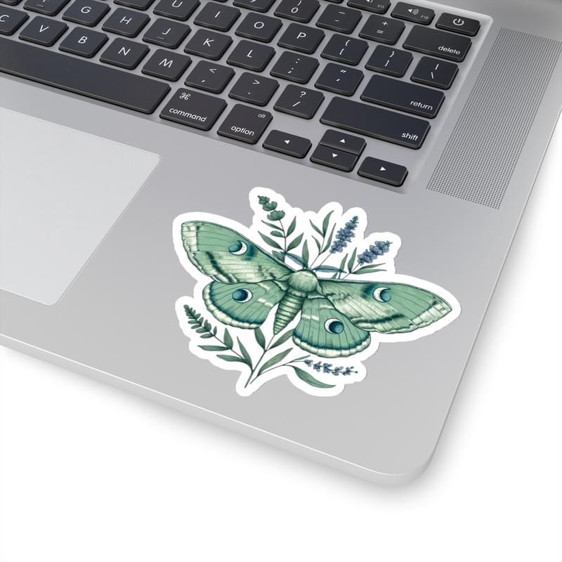 Lunar Butterfly Kiss-Cut Stickers, Floral Laptop Decals, Nature Aesthetic Wall Art, Journal Decor, Perfect for Gifts Brush Ornaments Brush Ornaments