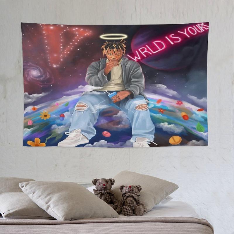 Juic Wrld Album Flag Tapestry Rapper Music Singer Tapestry Funny Poster for College Party Room Indoor and Outdoor Decor