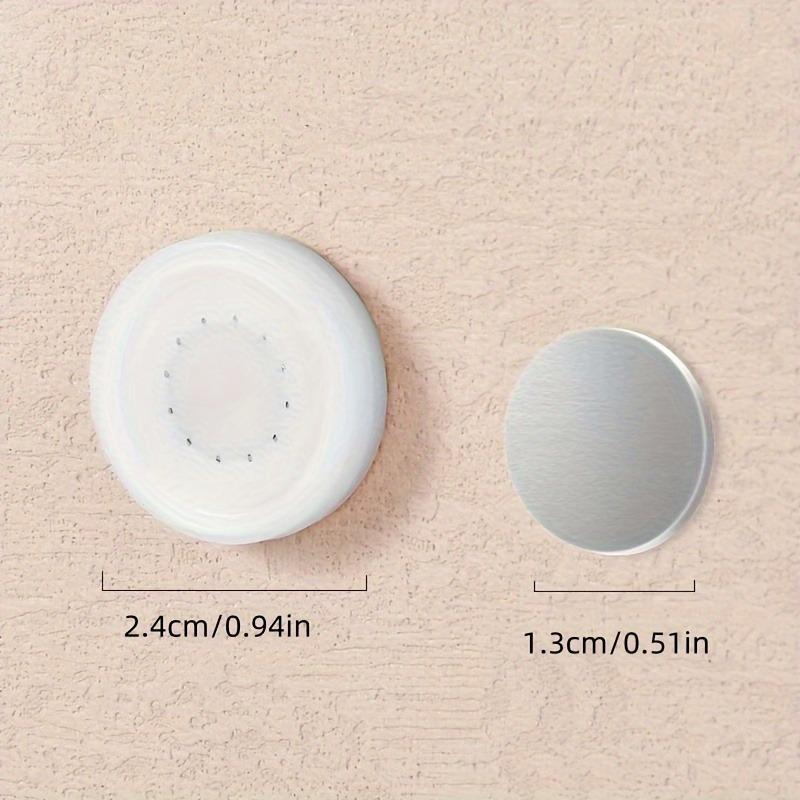 Magnetic Round Remote Holder, 6 Counts Wall Mounted Utility Hook, Non-drill Strong Adhesive Hook, Home Kitchen Storage Accessories