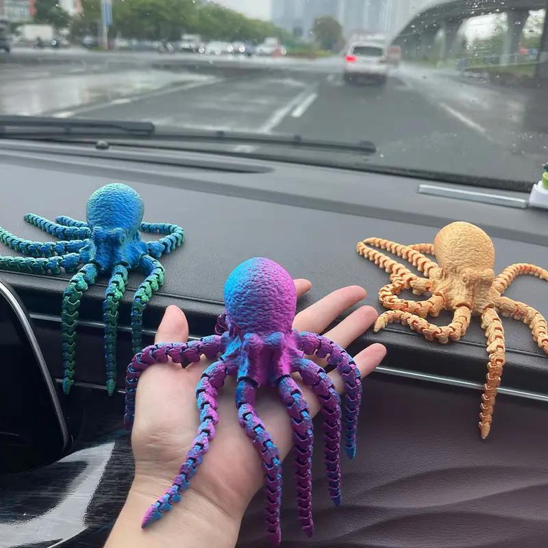 Room Decor Random Color 3D Printed Octopus Design Ornament, 1 Count Lifelike Creative Octopus Decoration, Desktop Decoration for Home Office School Car