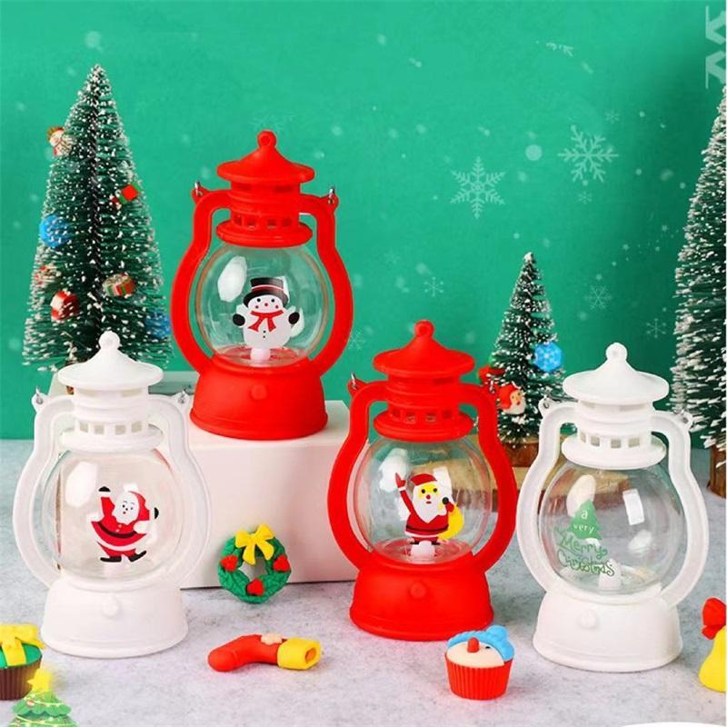 Random Pattern Christmas Themed Light, 1 Count LED Lighted Oil Lamp, Creative Desktop Decoration, Festive Decorations for Home Party, Home Decor