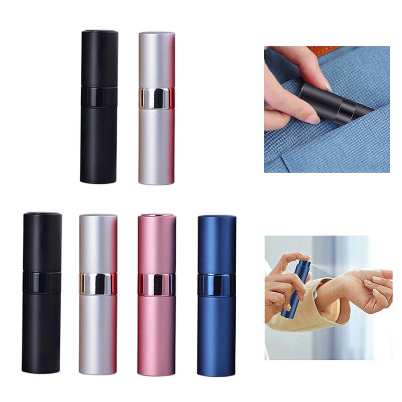 2 4PCS Atomizer Perfume Spray Bottle for Travel Organiser Canister 8ML Tin