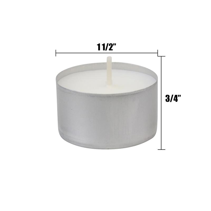 Unscented Long Burning Tealight Candles with 6-7 Hour Burn Time, 300 Pack, White