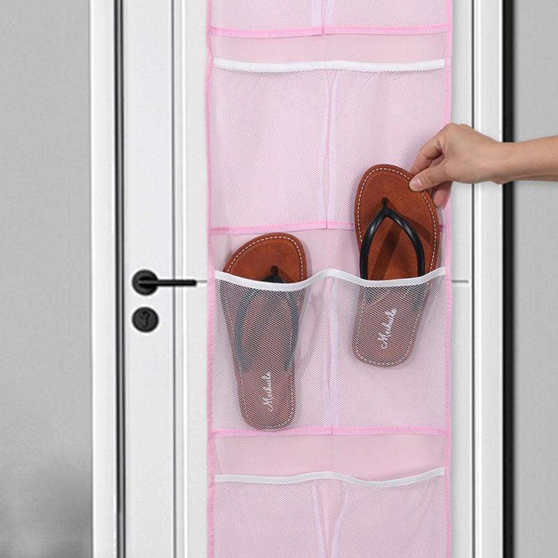 Over The Door Hanging Organizer, 1 Count 12 Pockets Shoe Sundries Hanging Storage Bag with 2 Hooks, Wall Hanging Storage Organizer for Home Bedroom