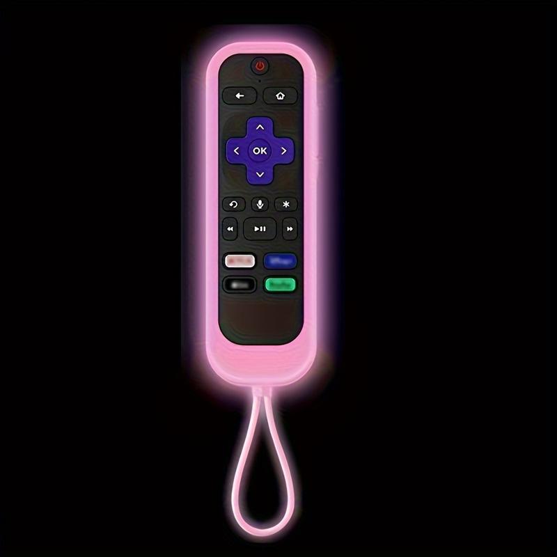 1 count Soft Glow Universal Silicone Remote Control Cover Case - Glows Brightly in Dark, Fits TCL, Hisense, Roku TV Streaming Stick 4k+, with Lanyard and Durable Protection - One-Piece Design for Easy Navigation-4