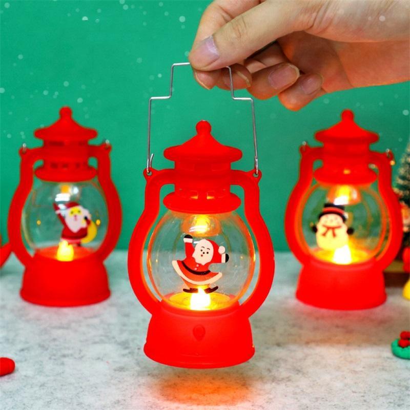 Random Pattern Christmas Themed Light, 1 Count LED Lighted Oil Lamp, Creative Desktop Decoration, Festive Decorations for Home Party, Home Decor