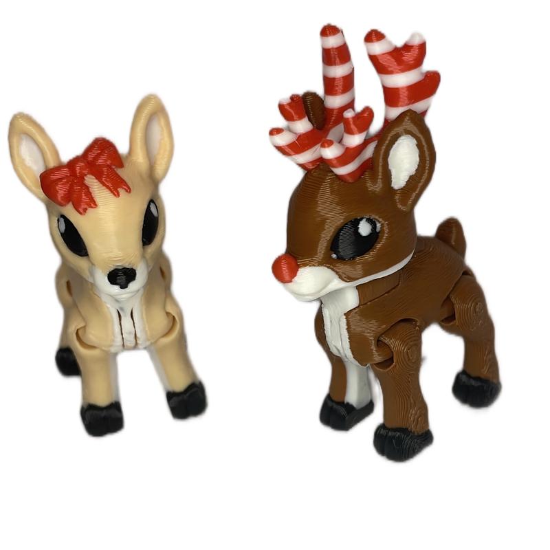 3D Printed reindeer Figurines for Home Decor