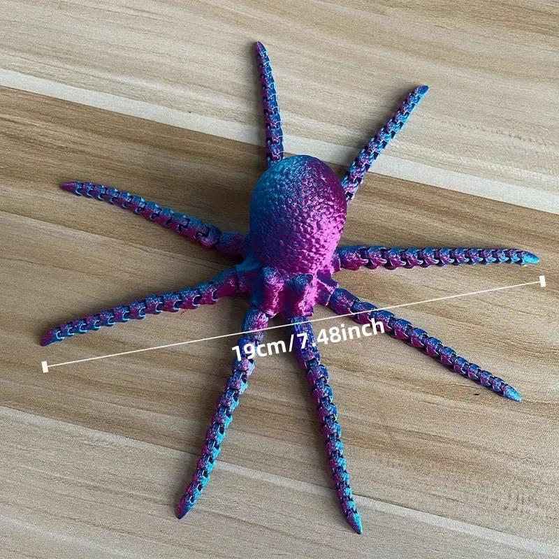 Room Decor Random Color 3D Printed Octopus Design Ornament, 1 Count Lifelike Creative Octopus Decoration, Desktop Decoration for Home Office School Car