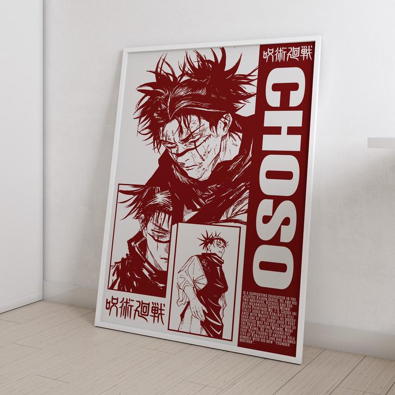 Choso JJK Anime Poster, Choso Jujutsu Kaisen Anime Posters Decor Photo