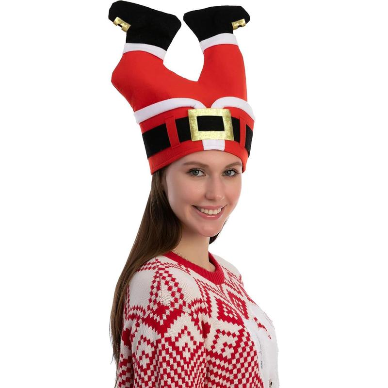 Christmas Santa Pants Hats - Funny Novelty Adult Xmas Hats (3 Pack) for Party Dress Up, Winter Favor