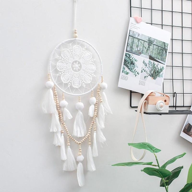 Flower Shaped Dream Catcher, 1 Count Boho Style Tassel Design Dream Catcher, Hanging Decor for Home Bedroom Living Room