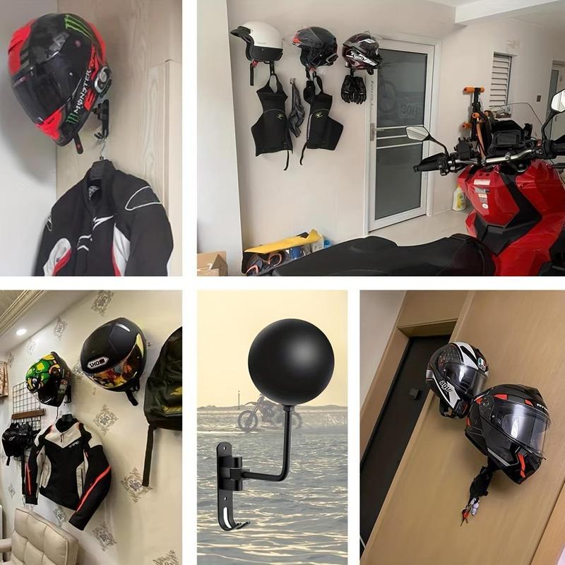 180 Degree Rotatable Motorcycle Helmet Rack, Summer Gifts, Wall Mounted Helmet Storage Rack, Space Saving Helmet Hanger Stand for Display and Storage, Summer Travel Motorcycle Helmet