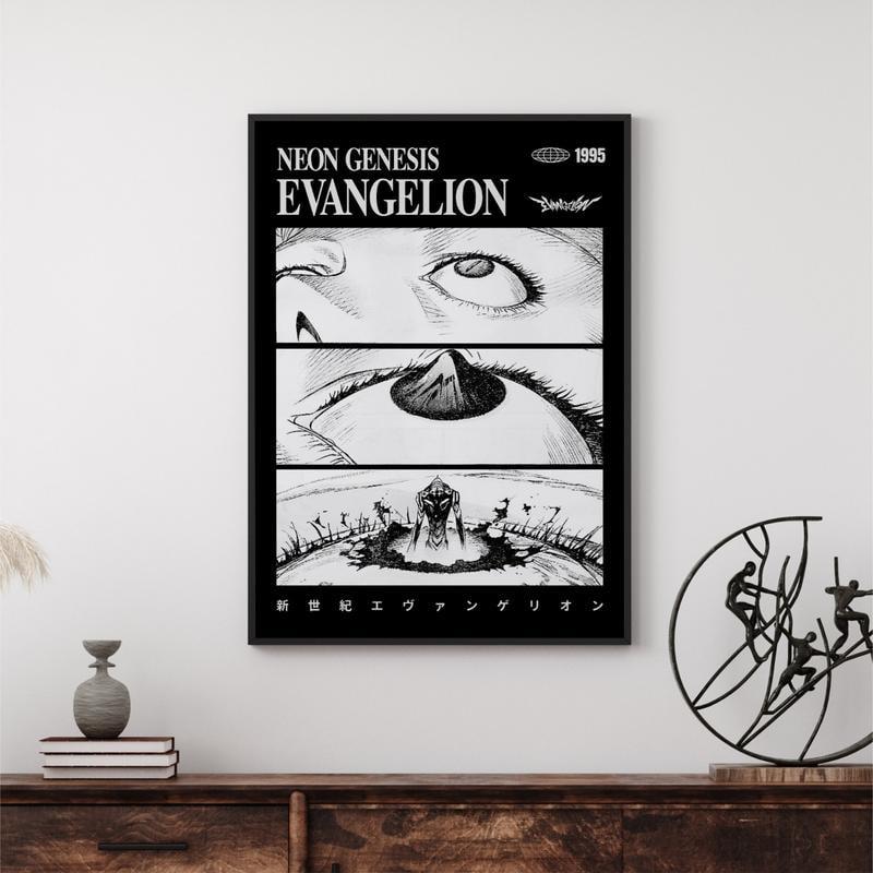 End Of Evangelion Poster Anime Vintage 90S Poster Decor Glossy