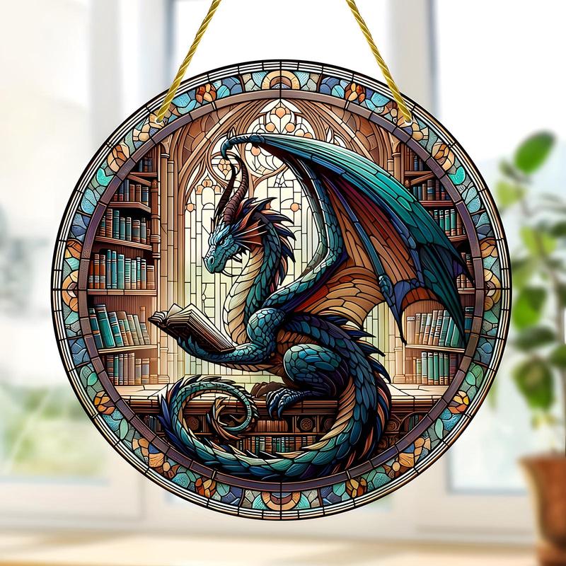 Dragon Pattern Hanging Decor, 1 Count Acrylic Hanging Ornament, Hanging Decor for Home Living Room Bedroom