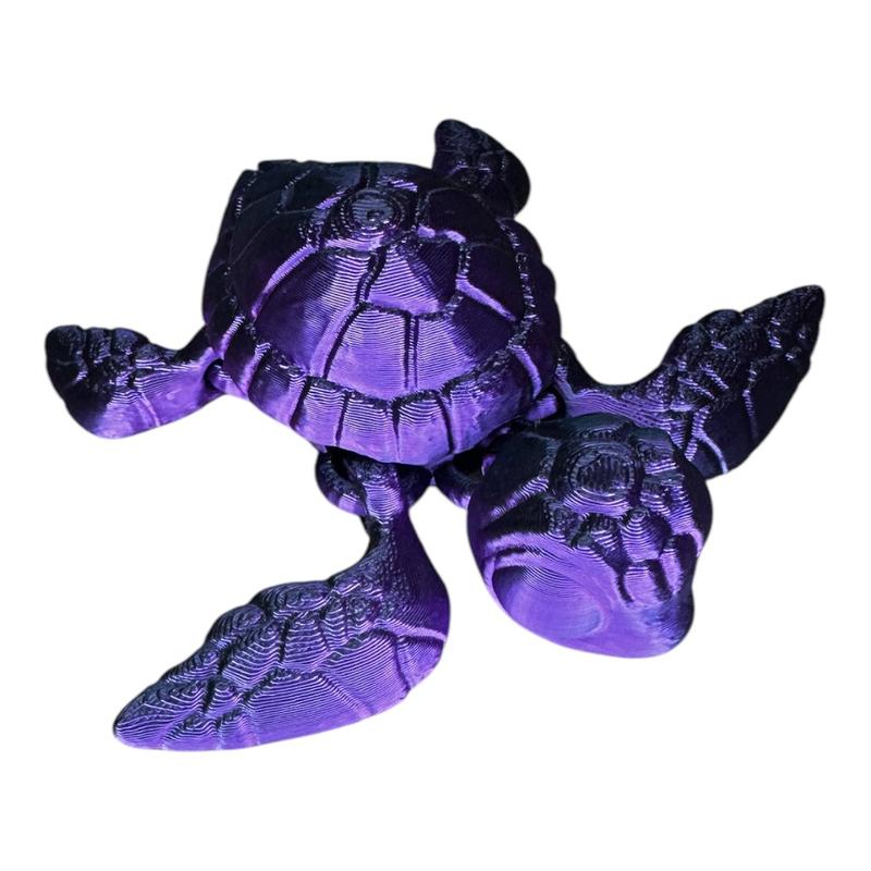 3D Printed Articulating Sea Turtle, Decor, Gift, Figurine, Desk Ornament