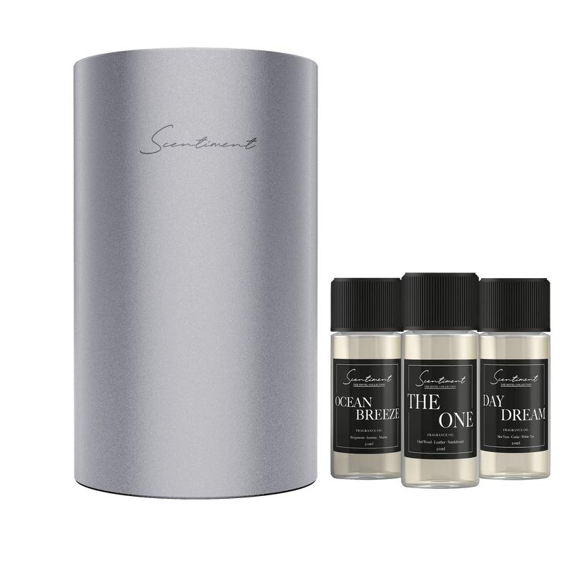 Scentiment Fragrance Oil Diffuser Mini Discovery Kit - Aromatherapy, Air Fresheners for Home, Medium Room Scent Diffuser Scented Perfume