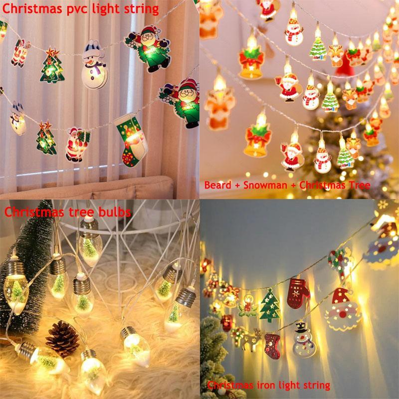 Christmas Gingerbread Man Design LED String Light, 1 Set Battery Powered Hanging Decorative Light Ornaments, Decorative Light for Home Party Festival[without Battery]