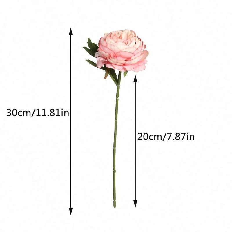 Flowers Peony 10 Flowers Indoor Purple Single Lilian European Rose Home Table Decoration Silk Flowers Wedding Decor for Home Bedroom Bathroom