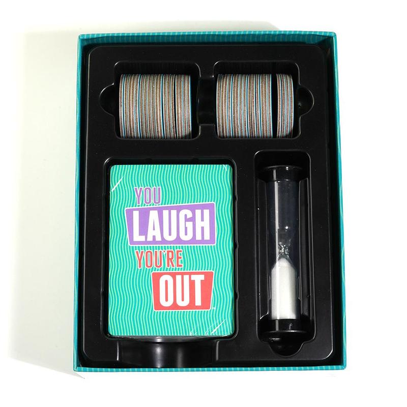 You Laugh You're Out Game Box, 1 Box Colorful Letter Pattern Party Game Box, Creative Small Gift, Holiday Accessory, Birthday Party Supplies