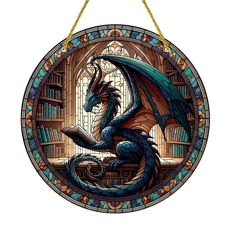 Dragon Pattern Hanging Decor, 1 Count Acrylic Hanging Ornament, Hanging Decor for Home Living Room Bedroom