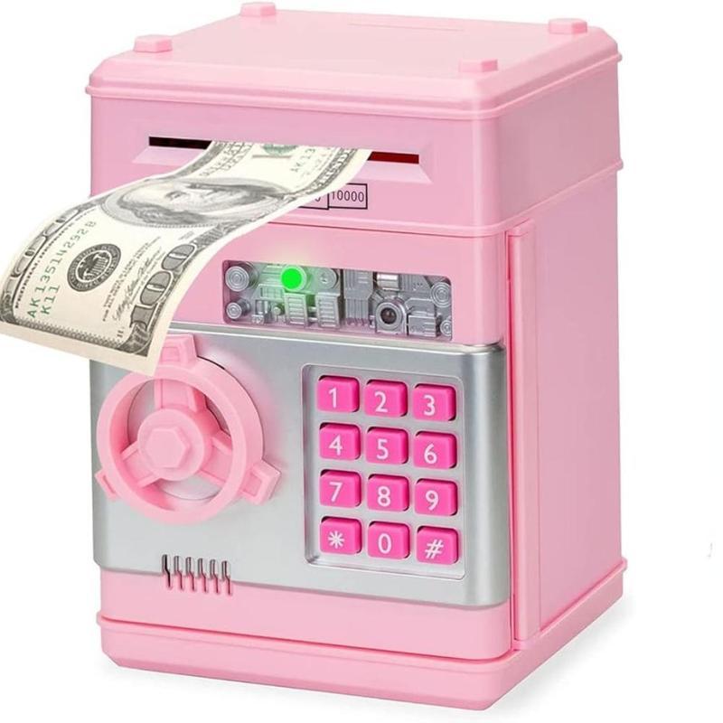 Saving Challenge Password Piggy Bank for MeanGirls Decorations, Kids Money Saving Box,Summer Gifts Automatic Rolling Paper MoneyATM Machine, Birthday Gift for Boys & Girls