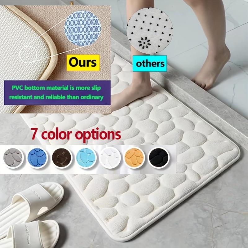 1pc Soft-Grip Pebble Pattern Non-Slip Foot Pad - Bathtub Mats for Slip-Resistant Bathrooms, Bedrooms, and Kitchens - Absorbs Water, Reduces Slipping, and Provides Comfortable Standing Experience