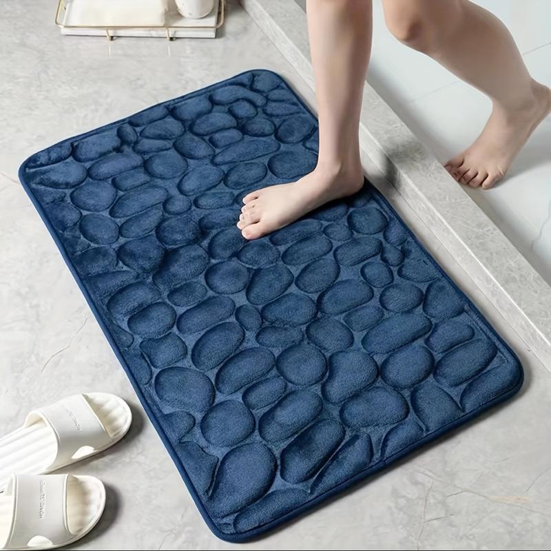 1pc Soft-Grip Pebble Pattern Non-Slip Foot Pad - Bathtub Mats for Slip-Resistant Bathrooms, Bedrooms, and Kitchens - Absorbs Water, Reduces Slipping, and Provides Comfortable Standing Experience