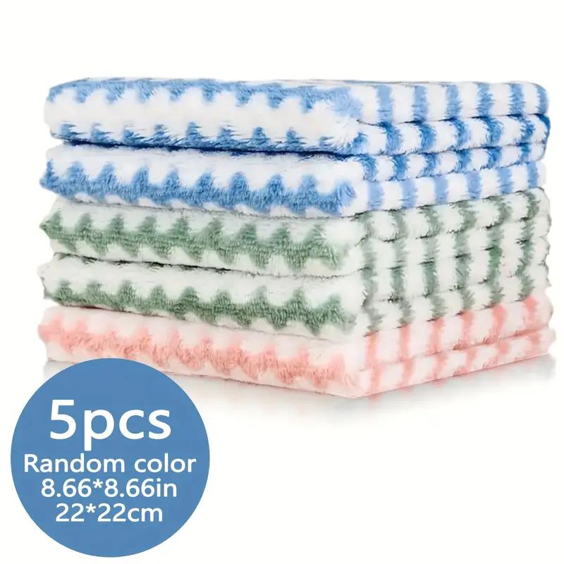 Absorbent Oil-Free Dishcloth: Cationic Kitchen Cleaning, Rainbow Design, Thickened Table Cloth - Viscose Polyester Fiber