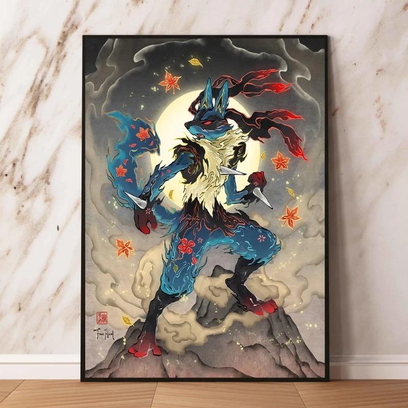 Japanese Classic Anime Pokemon Pikachu Wall Art Poster Canvas Paintings on The Wall Picture for Living Room Interior Painting