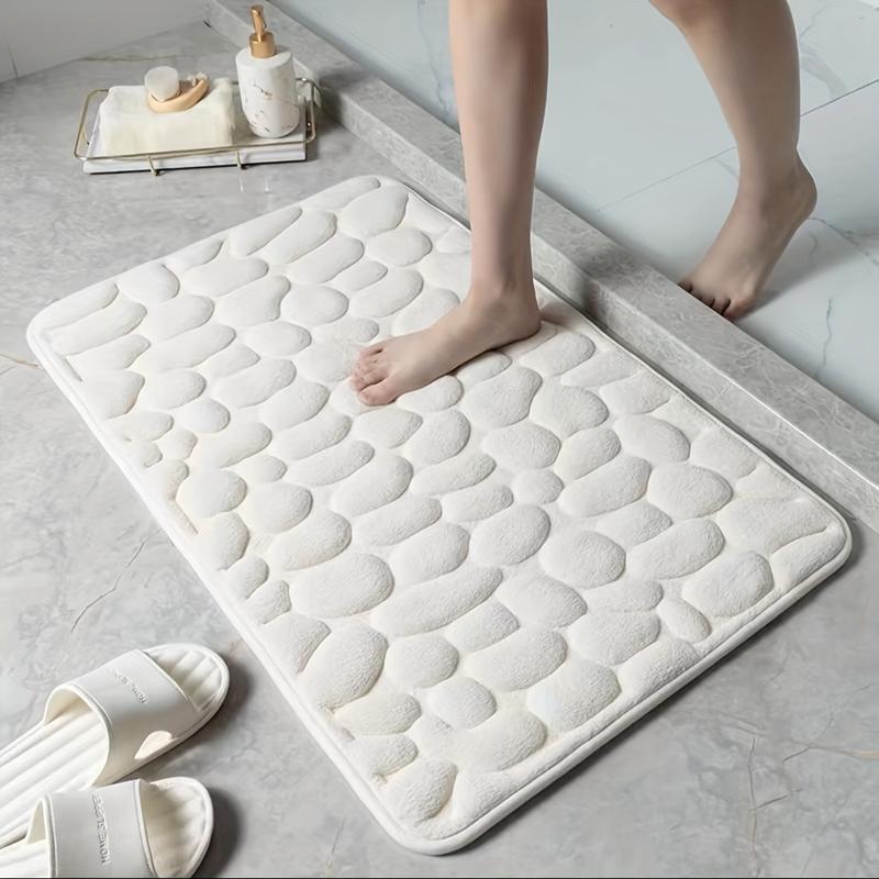 1pc Soft-Grip Pebble Pattern Non-Slip Foot Pad - Bathtub Mats for Slip-Resistant Bathrooms, Bedrooms, and Kitchens - Absorbs Water, Reduces Slipping, and Provides Comfortable Standing Experience