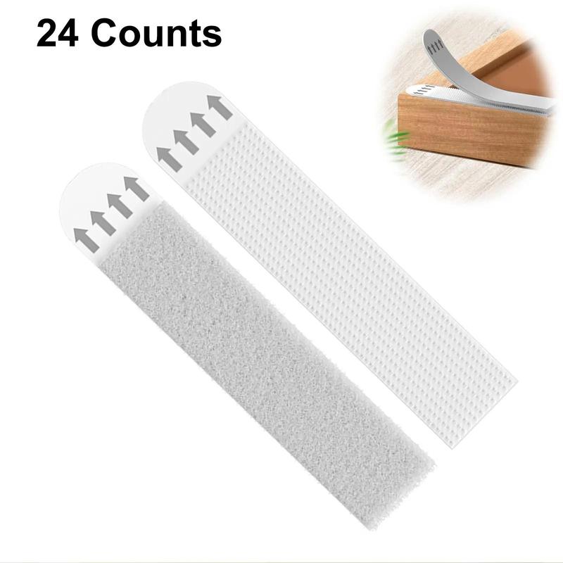 Wall Adhesive, 24pcs set Large Picture Hanging Strip, Strong Non-marking Removable Adhesive, Magic Stickers for Photo Frame