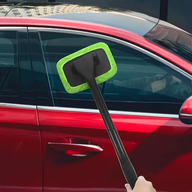 Car Glass Cleaning Brush, Scratch-free Car Window Cleaning Brush, Long Handle Windshield Brush, Car Interior & Rearview Mirror Cleaning Tool