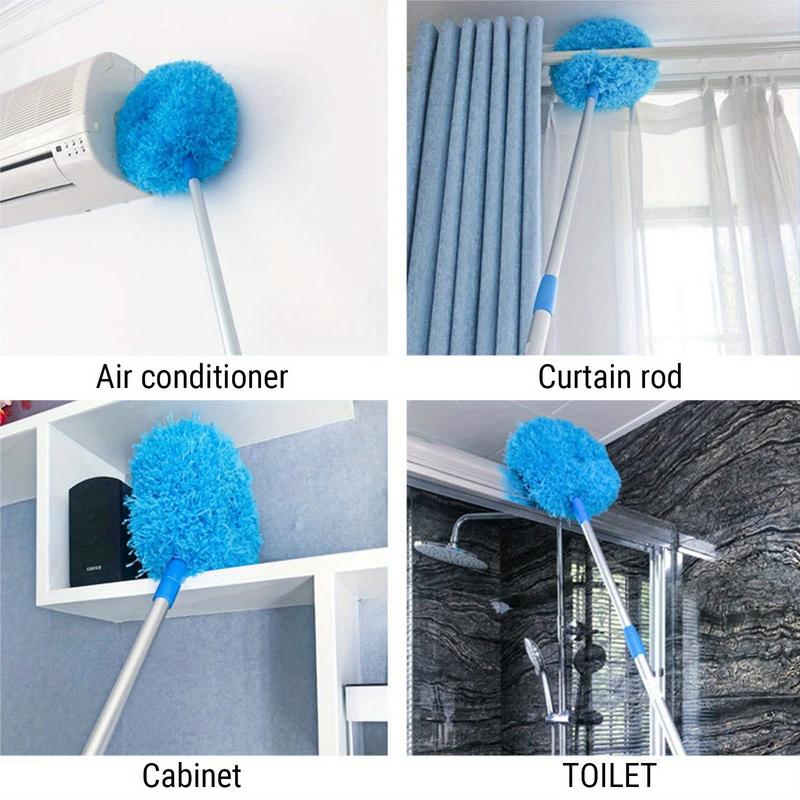 Microfiber Feather Duster Extendable Duster, Ceiling Fan Duster with Extension Pole, Long Handle Dusters for Cleaning Ceiling Fan, High Ceiling, Blinds, Furniture & Cars