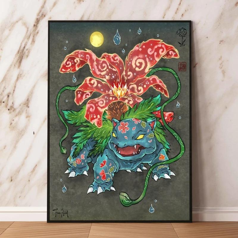 Japanese Classic Anime Pokemon Pikachu Wall Art Poster Canvas Paintings on The Wall Picture for Living Room Interior Painting