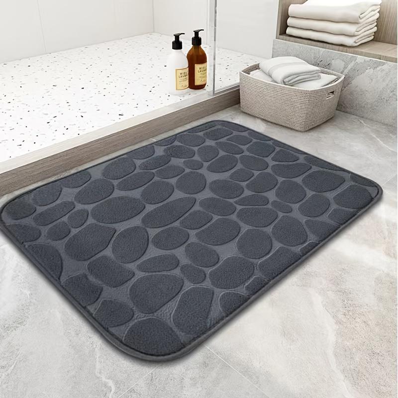 1pc Soft-Grip Pebble Pattern Non-Slip Foot Pad - Bathtub Mats for Slip-Resistant Bathrooms, Bedrooms, and Kitchens - Absorbs Water, Reduces Slipping, and Provides Comfortable Standing Experience