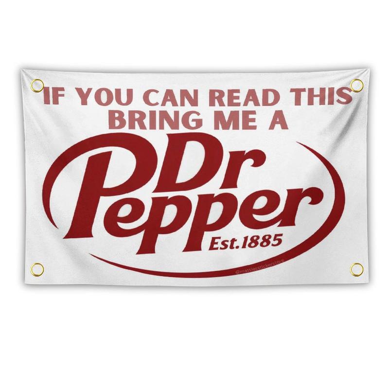 IF YOU CAN READ THISBRING ME A Dr Pepper Tapestry for Bedroom Living Room Decor with Brass Grommet for College Dorm Decor, 3x5ft