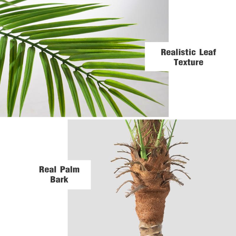 Artificial Phoenix Palm Tree, Simulation Plant, 7 8 9 Feet Tall with 18 Adjustable Leaves, Outdoor Indoor Decoration Fake Plants for Home Office Decoration Decorative Fruit Outdoor Tall Plants artificial greenery Ornaments potted  plant