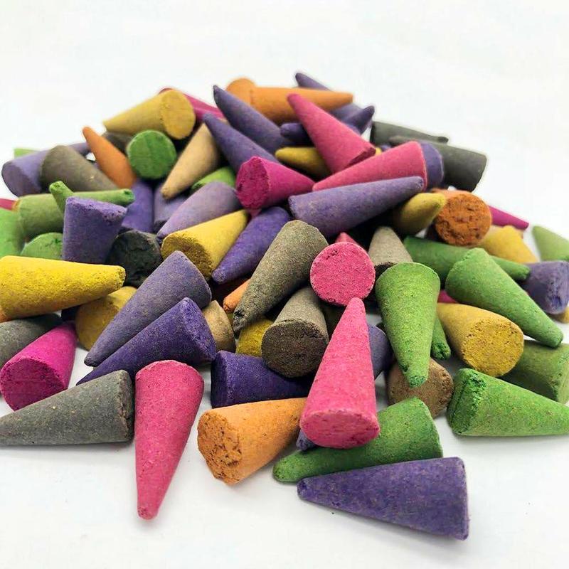 Colorful Aromatherapy Incense Cone, 60 100 150pcs Mixed Color Fragrance Incense Cone, Home Fragrance for Living Room, Bedroom, Bathroom