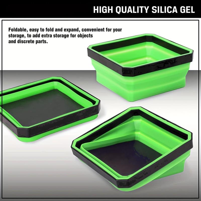 Foldable Magnetic Parts Tray, Magnetic Tool Tray for Small Parts, Screw and Tools, Durable Magnetic Tray