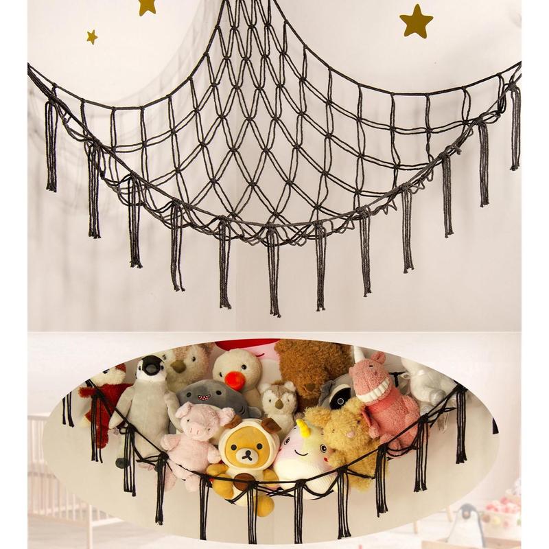 Stuffed Animals Storage Hammock Net Corner Large Adult Toy Hammock Hanging Organizers Storage Home Living Boys Room Decor Cute Funny Stuff Gifts Decorations