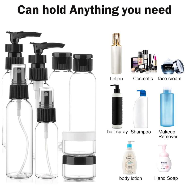 Travel Size Bottles for Toiletries 13 Pack 2oz TSA Approved Toiletry Bottles Leak Proof Travel Kit for Women Men TSA Clear Toiletry Bag Shampoo Lotion Skincare Cosmetic Container