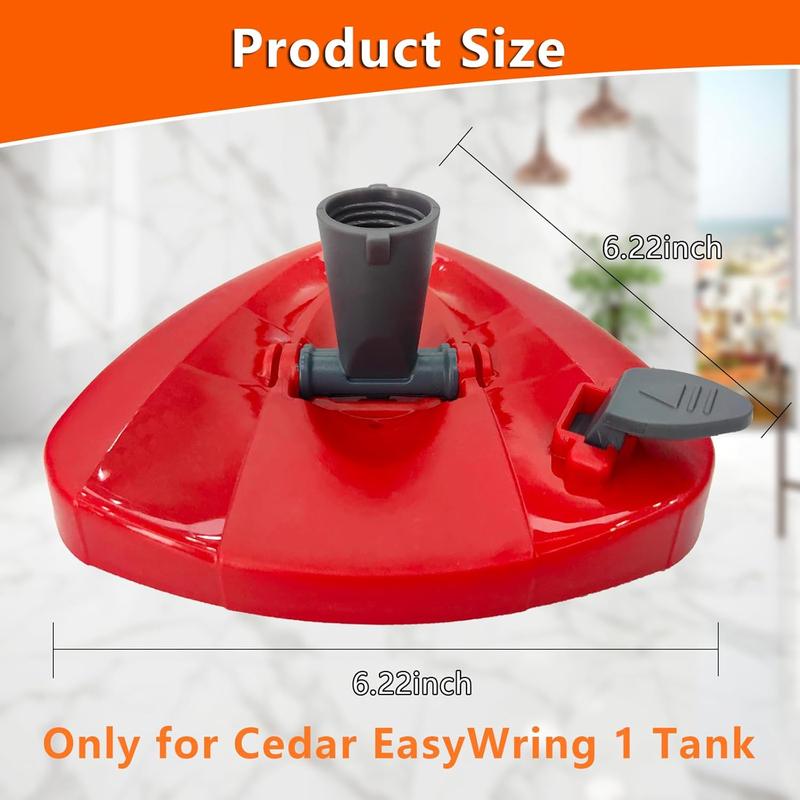 Spin Mop Replacement Base with Snap for Oceda EasyWring 1 Tank System, Upgraded Release Lever Mop Base Part,Plastic Spin Mop Cover Easy Disassembly