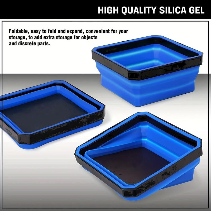 Foldable Magnetic Parts Tray, Magnetic Tool Tray for Small Parts, Screw and Tools, Durable Magnetic Tray