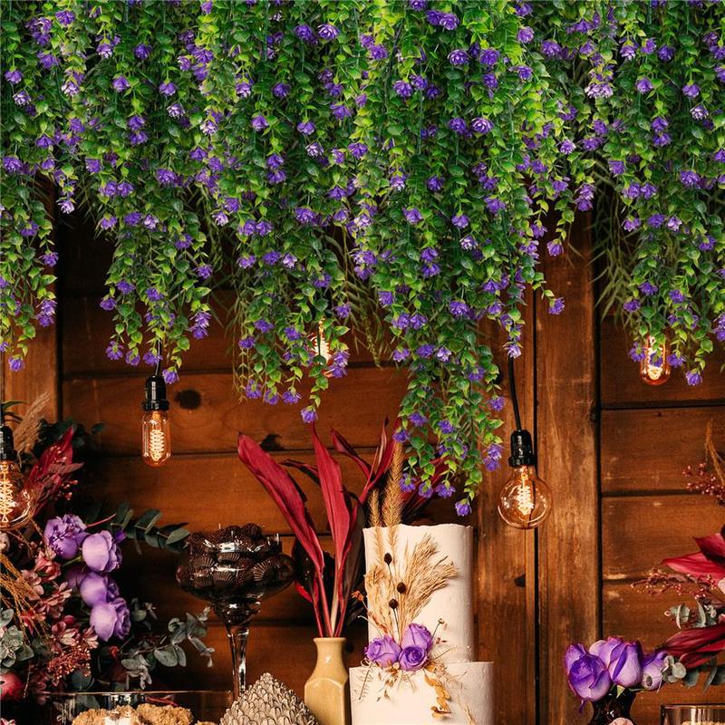 Artificial Hanging Plant, 1 2 4 8 12pcs Faux Hanging Plant, Fake Hanging Plant, Faux Hanging Flower, Hanging Plant for Home Garden Decoration