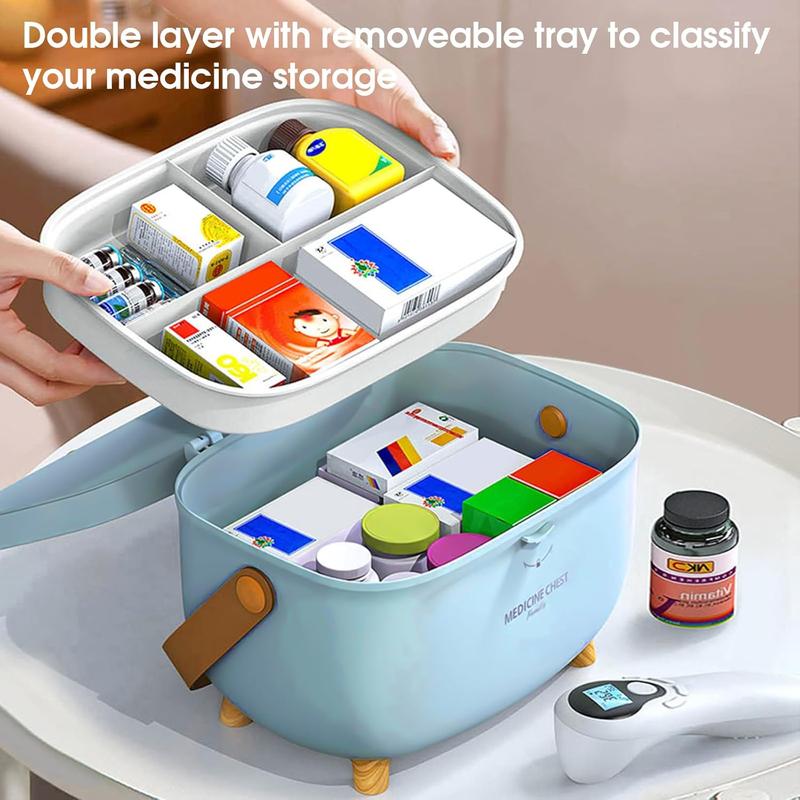 Large Capacity Plastic Pills Box, Storage Organizer, Household Portable Sundries Storage Box, Home Organizer, Gift Case