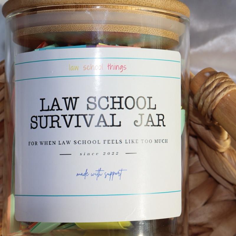 Law School Survival Jar for Law Students and Future Lawyers